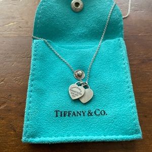 Tiffany and Co Mini Double Heart Tag Pendant